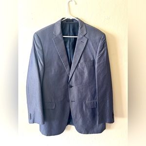 44R Shark blue blazer with white pinstripes